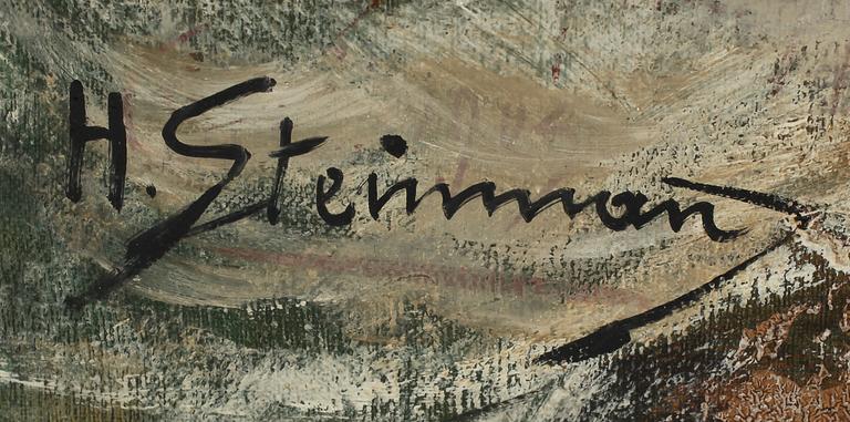 OKÄND KONSTNÄR, olja på duk, signerad H Steinmann, omkring sekelskiftet 1900.