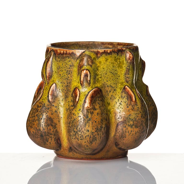 Axel Salto, a 'sprouting style' stoneware vase, Royal Copenhagen, Denmark mid 20th century.