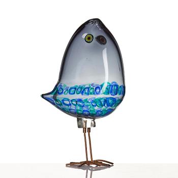 Alessandro Pianon, skulptur, "Pulcino", fågel, glas, Vetreria Vistosi, Italien, 1960-tal.
