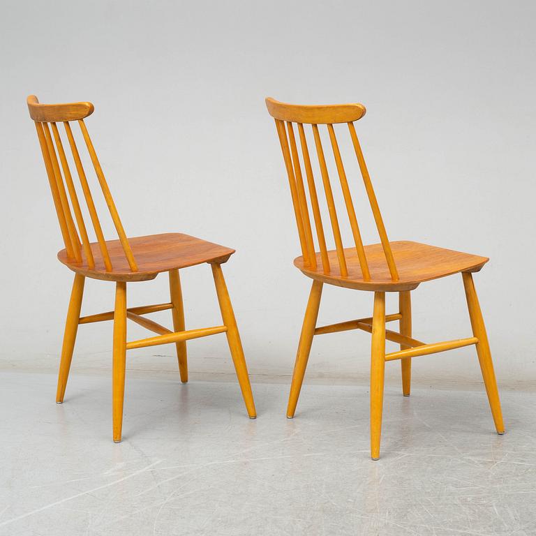 ILMARI TAPIOVAARA, 6 'Fanett' chairs, Edsbyverken.