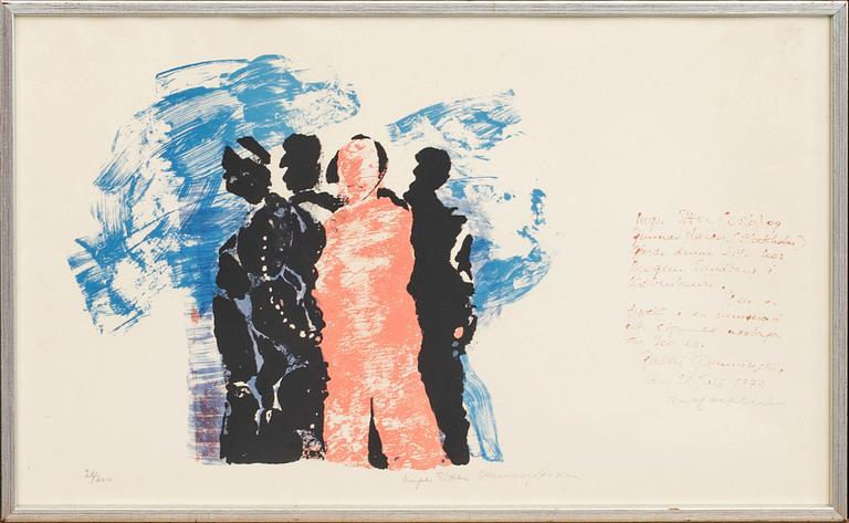 INGER SITTER, lithograph in colours, signed and nunbered.
