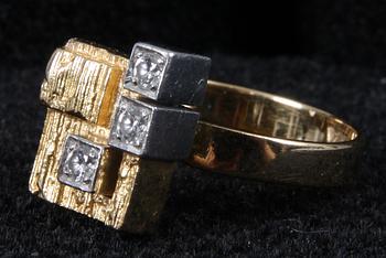 RING, 18K guld, diamanter. Lapponia, 1976.