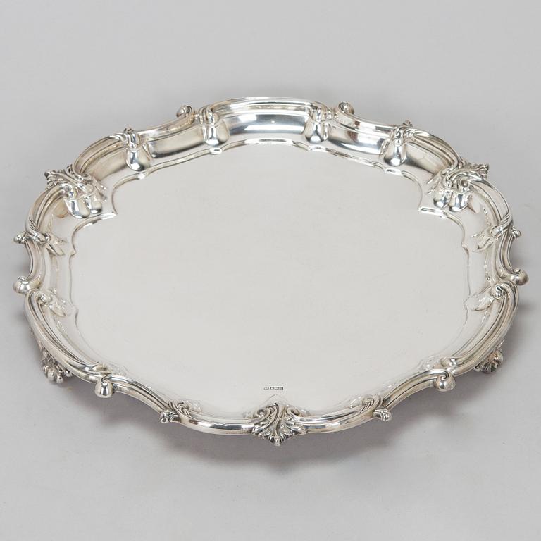 Brickbord, sterlingsilver och mahognyfaner, Mappin & Webb, London 1912, stommen av Paul Boman.