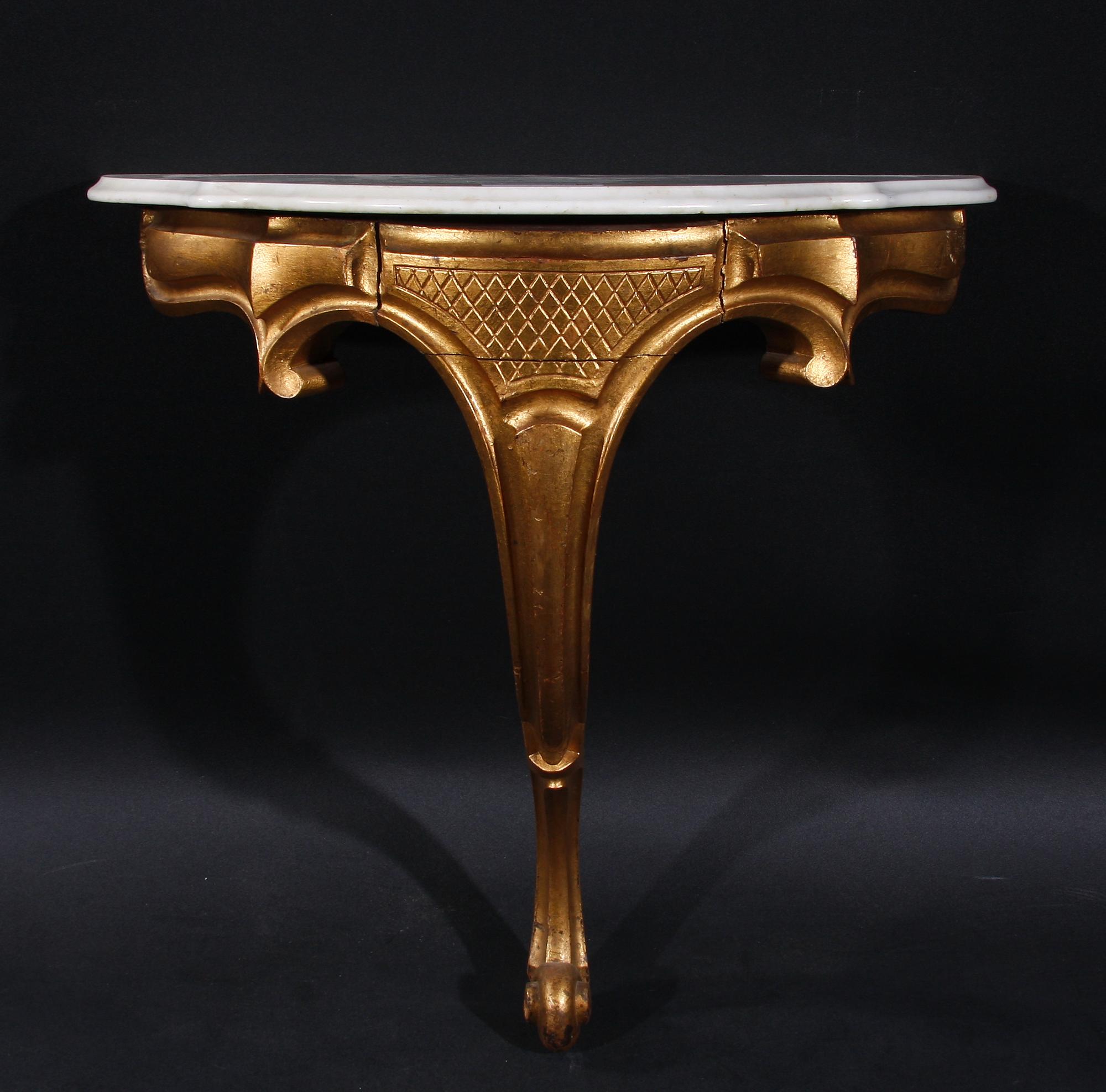 SPEGEL SAMT KONSOLBORD, nyrokoko, sent 1800-tal.