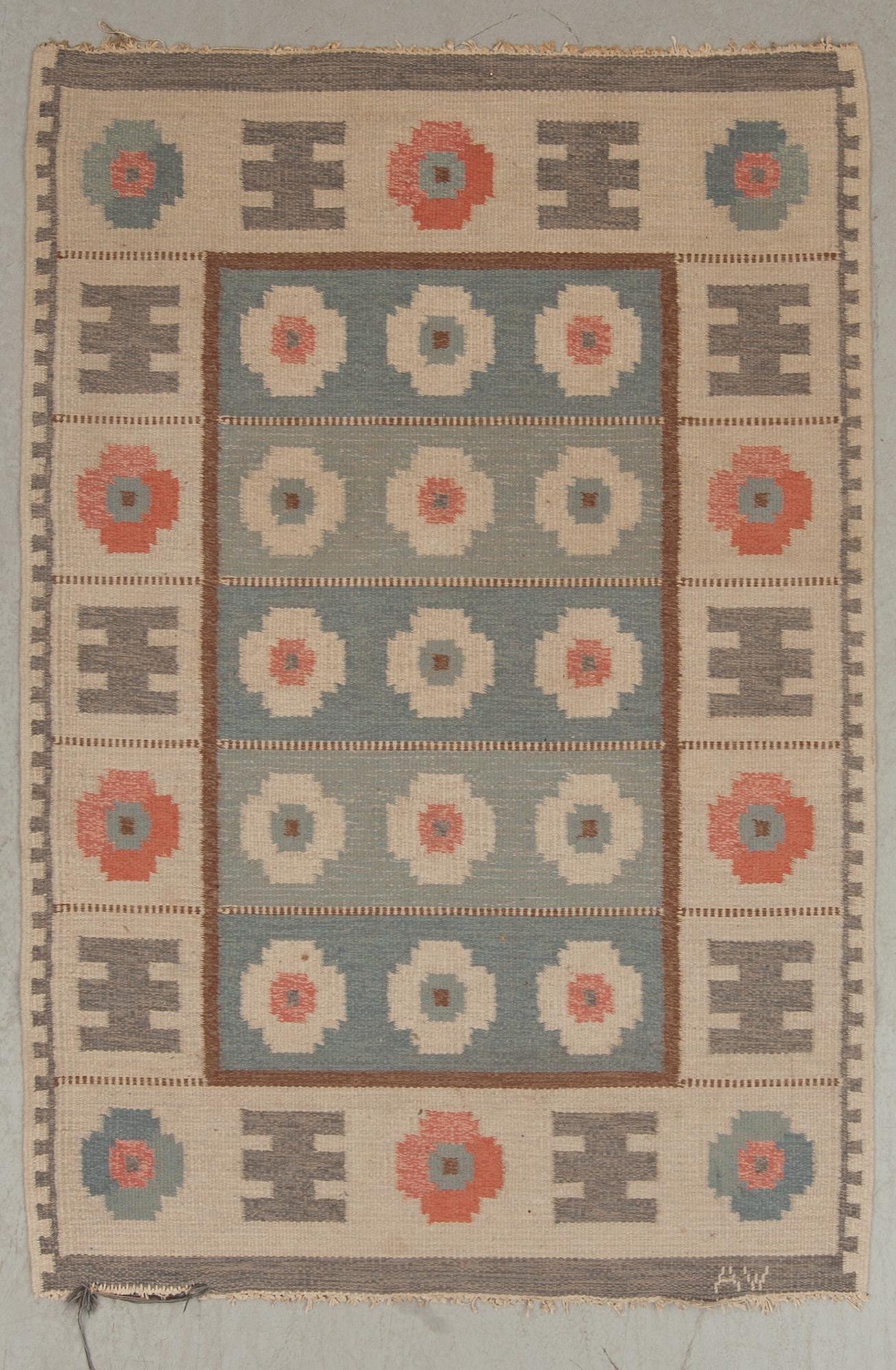 MATTA, rölakan, monogramsignerad AW, 1900-talets mitt. Ca 208 x 138 cm.