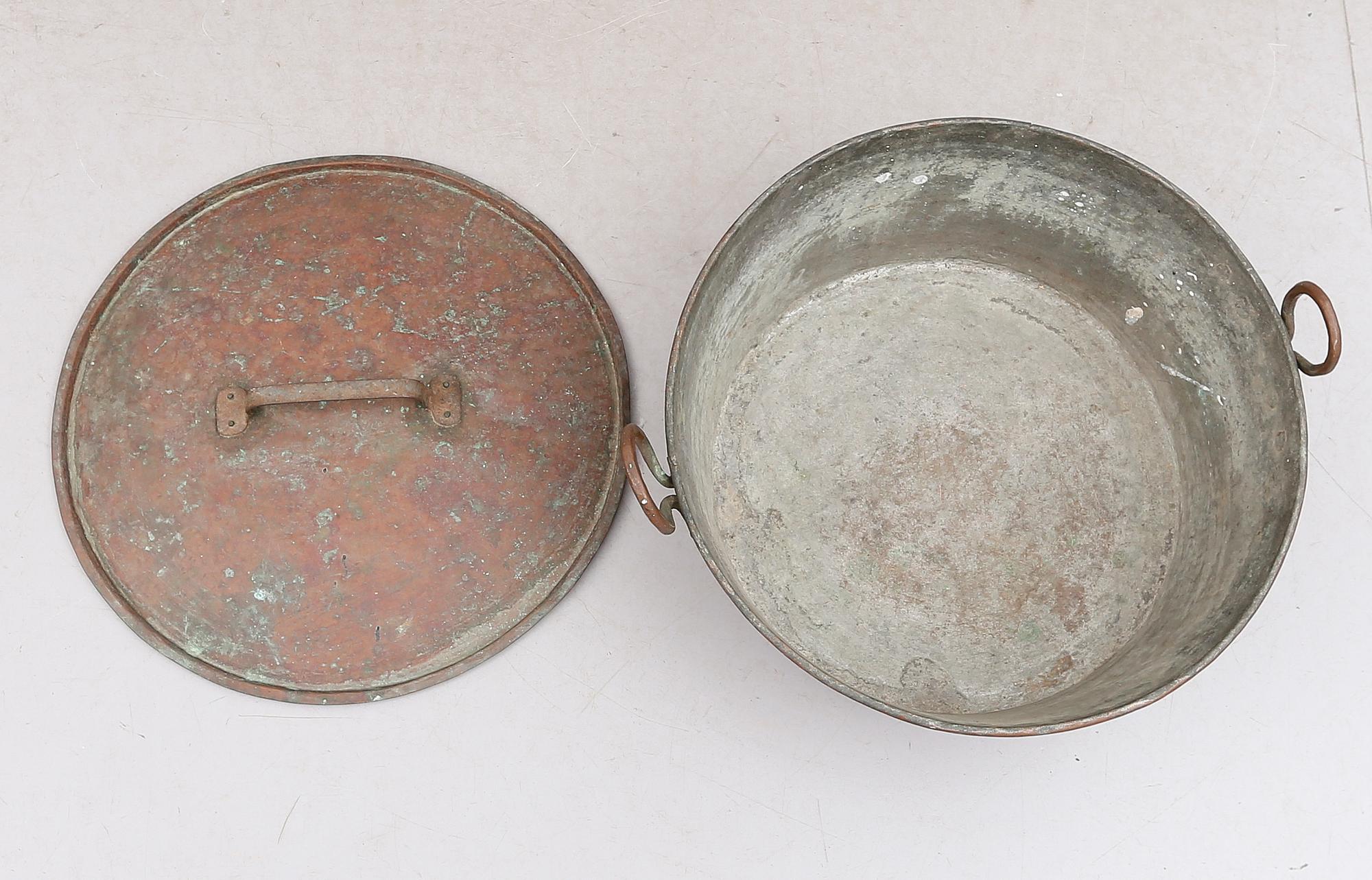 KITTEL MED LOCK, koppar, 1800-tal.