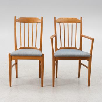 Carl Malmsten, stolar, 6 st, karmstolar 2 st, "Calmare Nyckel", 1900-talets slut.