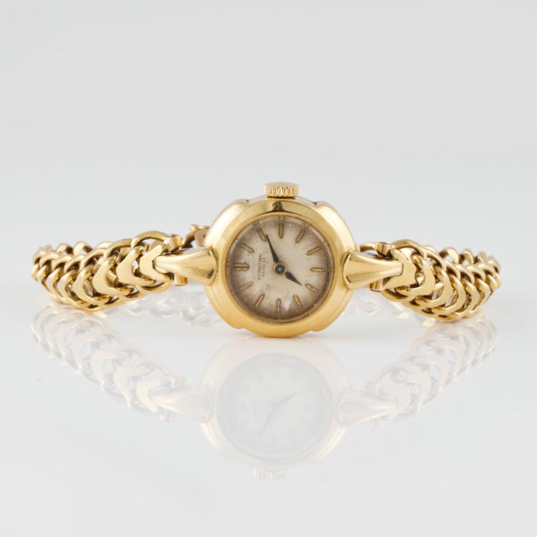 DAMARMBANDSUR, 18K guld, IWC, International Watch. Vikt 25,1 gram.