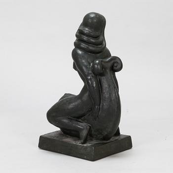 Ivar Johnsson, a painted plaster sculpture, signed.