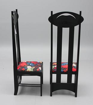 STOLAR, ett par, efter Charles Rennie Mackintosh "Argyle".