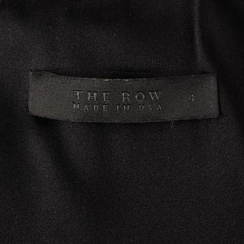 The Row, a black leather top and pants, size 0.