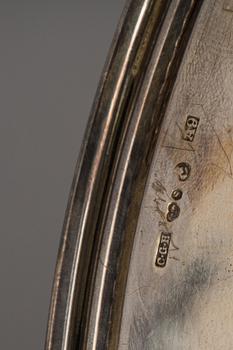 TALLRIKAR, 2 st, silver. G.A.B och C.G.H 1951-57. Ca 800gr.