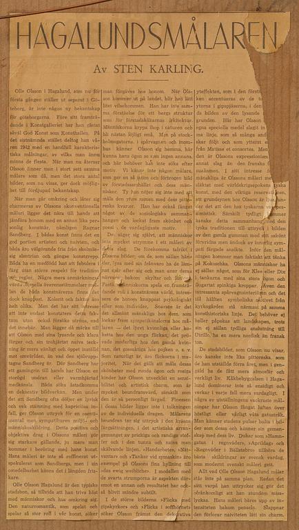 Olle Olsson-Hagalund, "Hamngatan i regnväder".