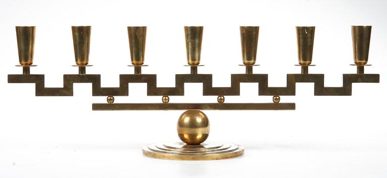 LJUSSTAKE, mässing, Firma Lars Holmström, Arvika, 1900-tal.