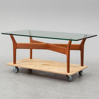 ALF SVENSSON, A teak and glass coffee table, mid 20th Century.