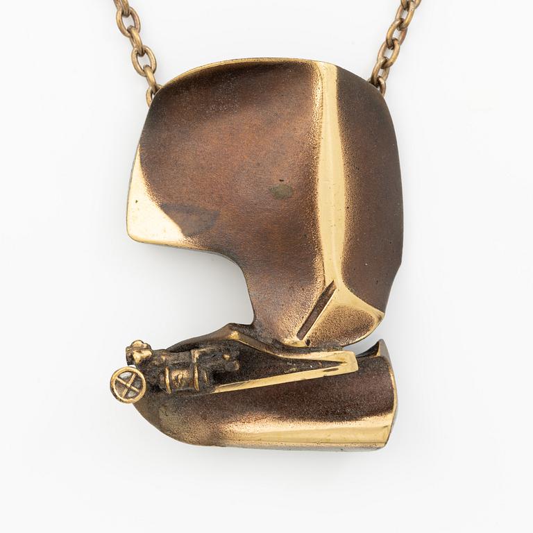 Björn Weckström, Pendant/brooch, bronze, "International Arms Inc.", Lapponia, Finland.