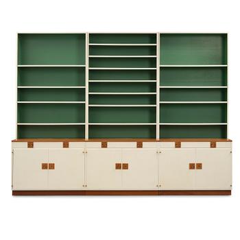 190. Josef Frank, a set of three bookcases model "B 2255", Firma Svenskt Tenn, mid-20th century, provenance Estrid Ericson.