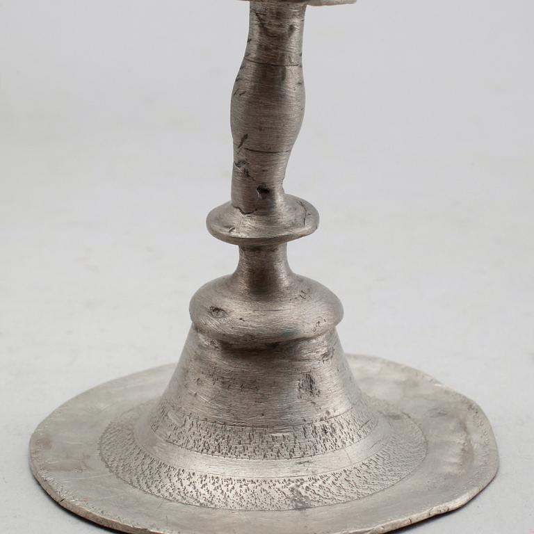 LJUSSTAKAR, 3 delar (2+1+1), tenn, 1700-/1800-tal.