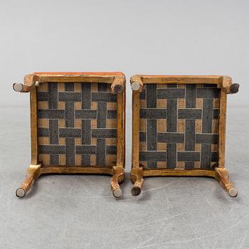 Taburetter, ett par, Louis XV, 1700-tal.
