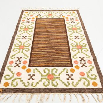 Rug, flat weave, approx. 224 x 136 cm.