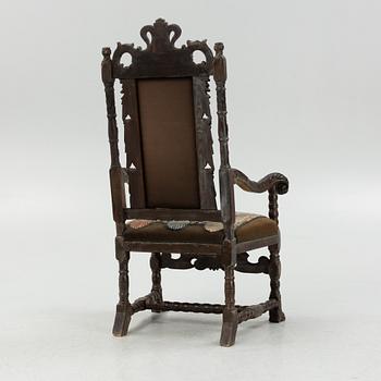 A Baroque chair, circa 1700.