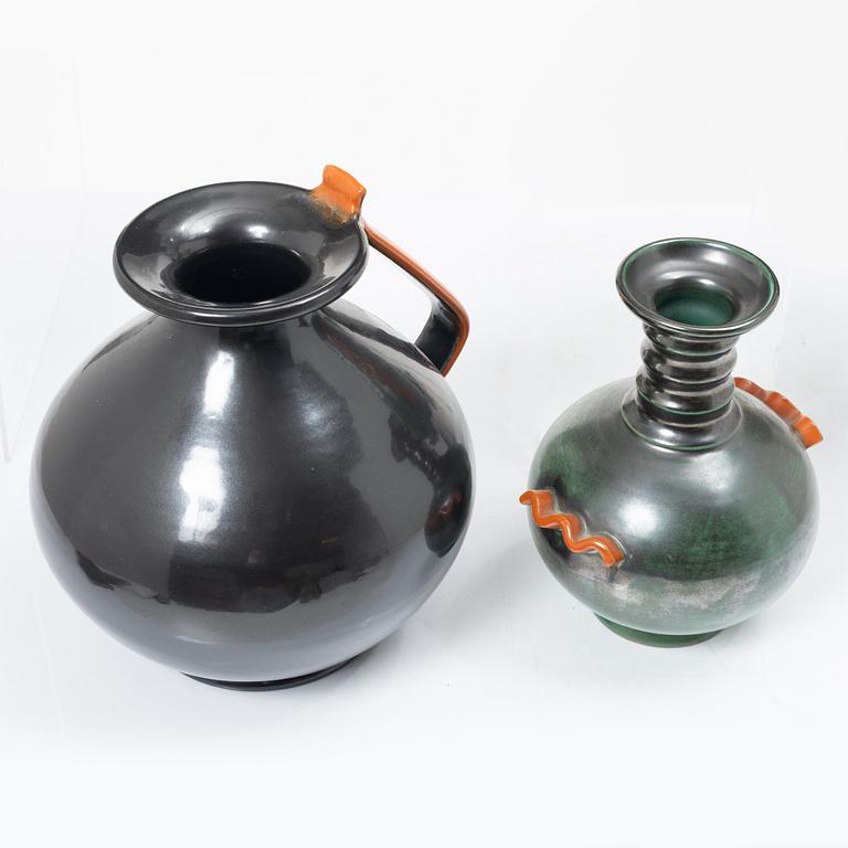 Four vases, Upsala Ekeby, 1930s.