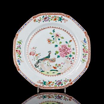 TALLRIK, porslin, Qianlong, Kina 1700-tal.