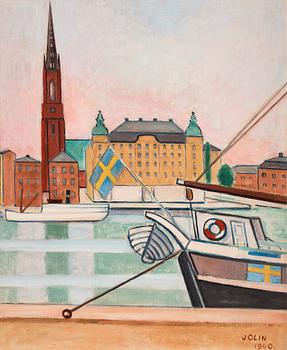 342. Einar Jolin, View over Riddarholmen.