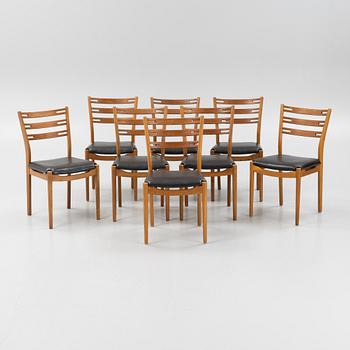 Helge Sibast, eight chairs, Sibast Furniture, Denmark, mid 20th century.