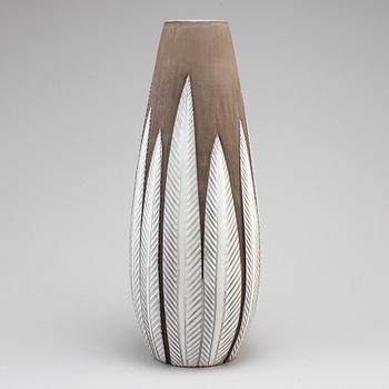 ANNA-LISA THOMSON, vas, lergods, "Paprika", Uppsala Ekeby, 1900-talets andra hälft.