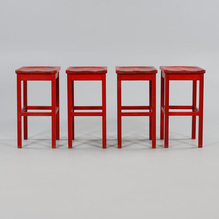 PALLAR/BARSTOLAR, 4 st, möjligen IKEA, 1900-talets andra hälft.