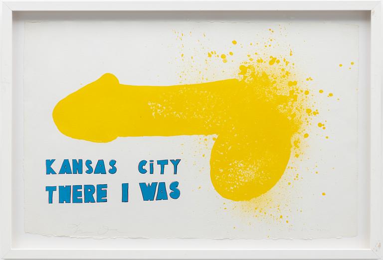 Jim Dine, "Kansas City There I Was" - From the "Oo La La" portfolio - collaboration with Ron Padgett.