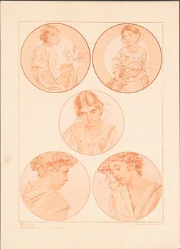 ALPHONSE MUCHA, after, 5 prints.