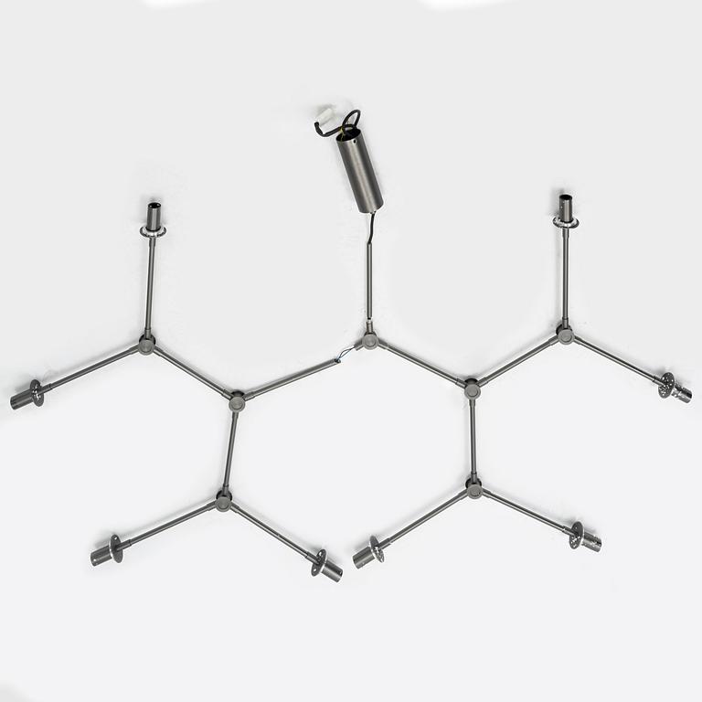 Kristian Sofus Hansen & Tommy Hydahl, taklampa, "Drop Chandelier", 101 Copenhagen, Danmark.