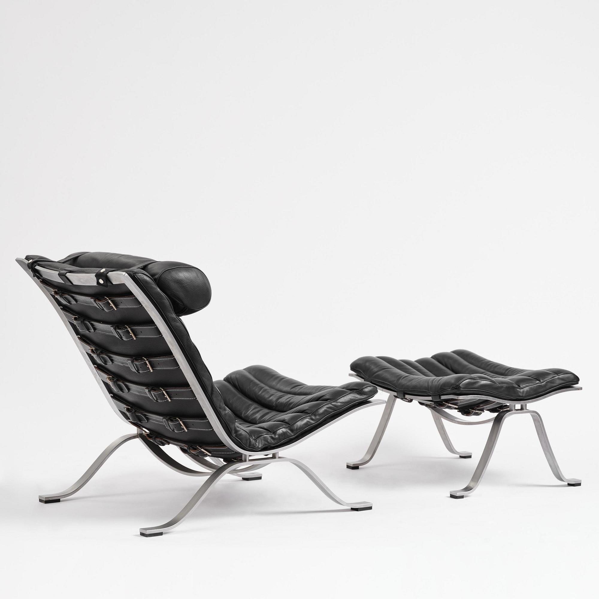Arne Norell, an "Ari" armchair with ottoman, Norell Möbel, Aneby.