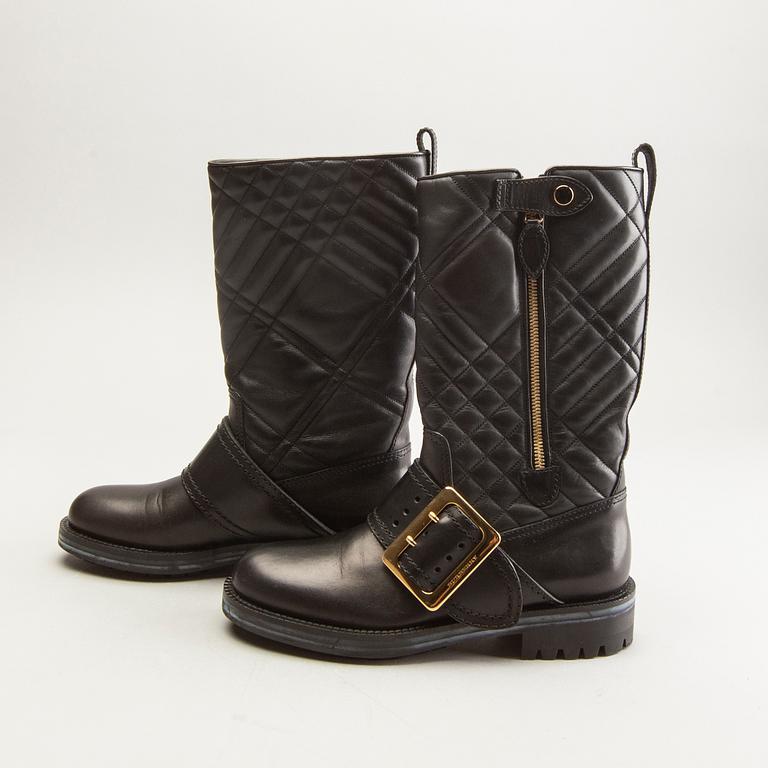 Burberry, London, boots, leather, "Wharting qui mid high boot houseneck".