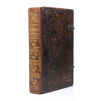 Karl XII:s stora kyrkobibel, 1702-3, med Peringskiölds bibliska historia, 1713.