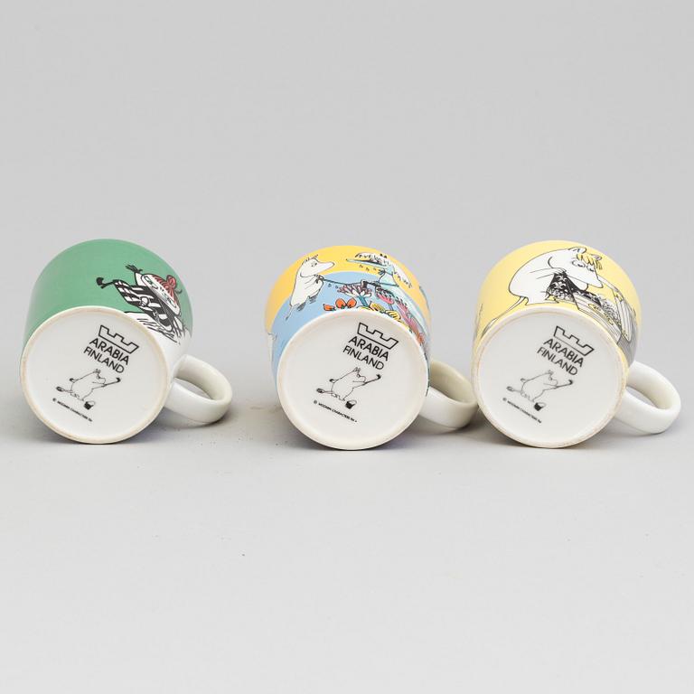 MUMINMUGGAR, 20 st, porslin, Moomin Characters, Arabia, Finland.