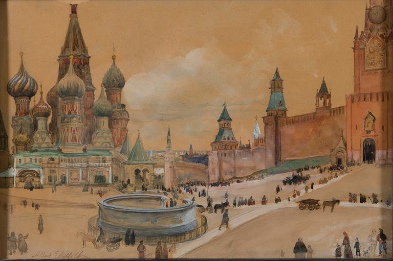 ALBERT EDELFELT, "FROM MOSCOW (THE KREMLIN AND SAINT BASIL’S CATHEDRAL)".