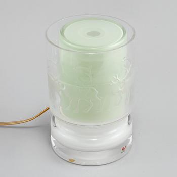 BORDSLAMPA, glas, Ove Sandeberg, Kosta, 1900-talets andra hälft.