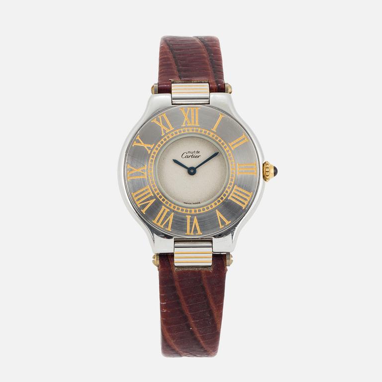 must de CARTIER, 21, wristwatch, 31,5 mm.