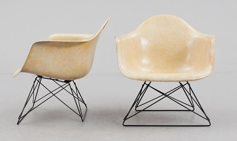 KARMSTOLAR, ett par, LAR / Cat Cradle, Charles och Ray Eames, Herman Miller, USA, 1950-tal.