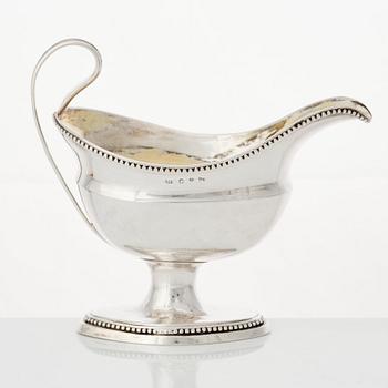 A Swedish Gustavian parcel-gilt silver cream-jug, mark of Petter Eneroth, Stockholm 1786.