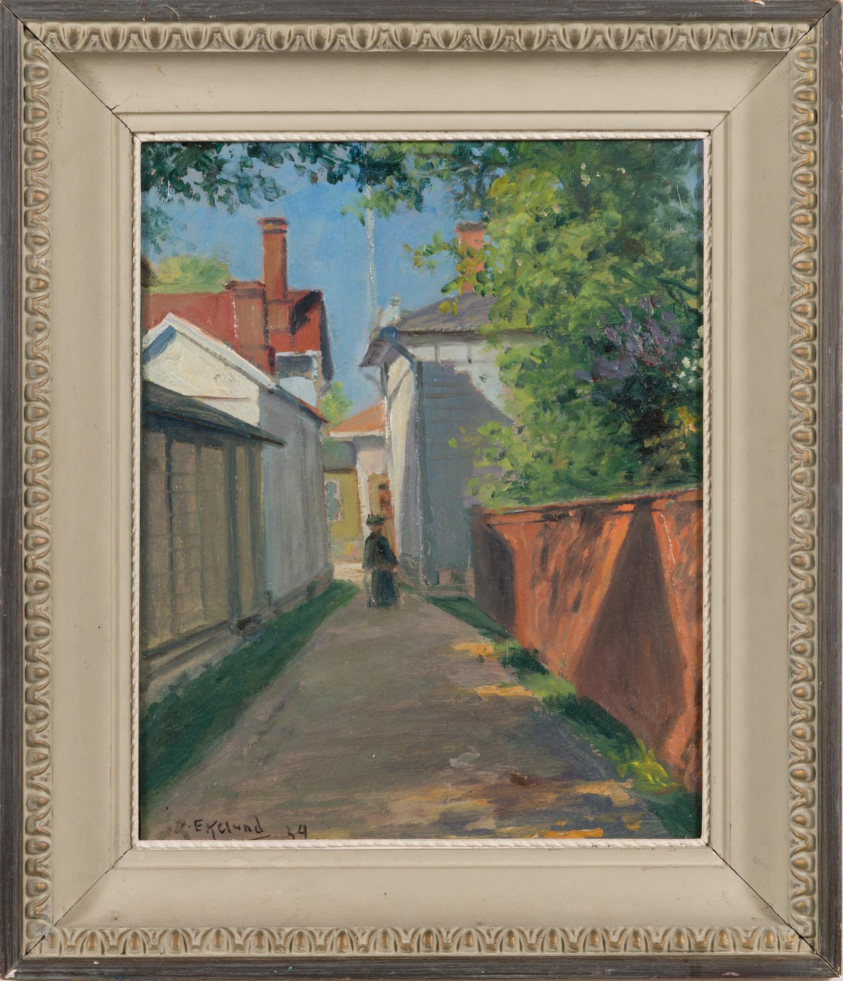 John Rafael Ekelund, oil on panel, signed and dated-34.