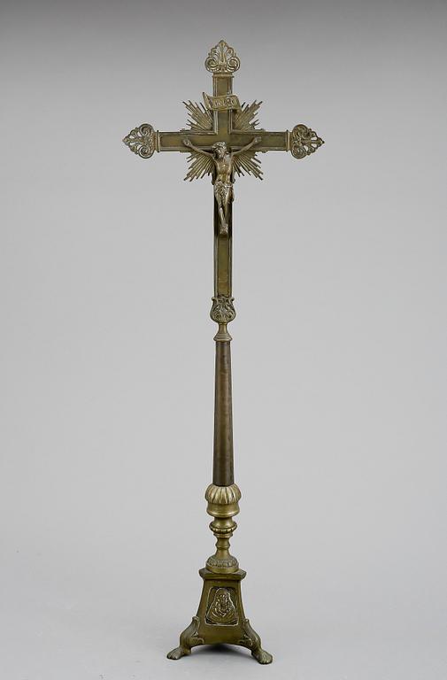 KRUCIFIX, mässing, 1900-tal.