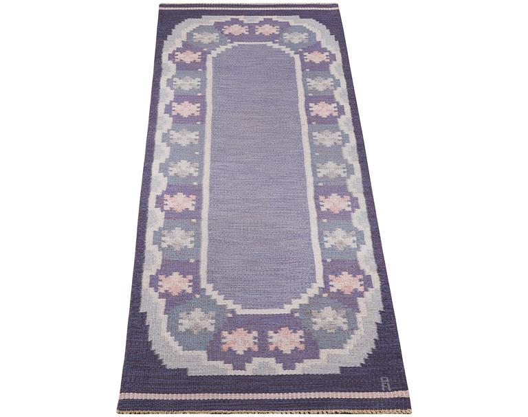 Anna-Johanna Ångström, a flat weave carpet, signed Å, c. 256 x 85 cm.