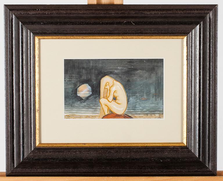 AARNO KARIMO, gouache, signerad.