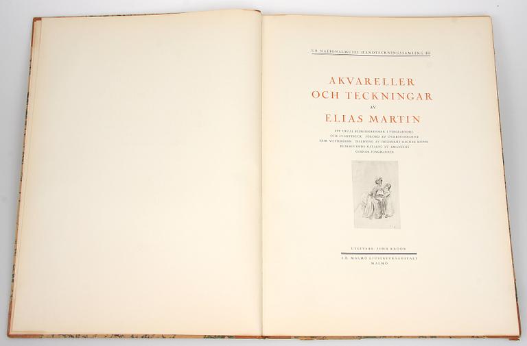 BOK, Elias Martin, "Handteckningar och akvareller", faksimilutgåva, A-B Ljustrycksanstalt, 1943.