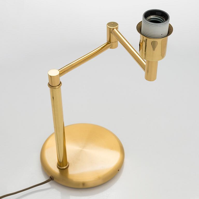 A Swedish late 20th-century brass table lamp.