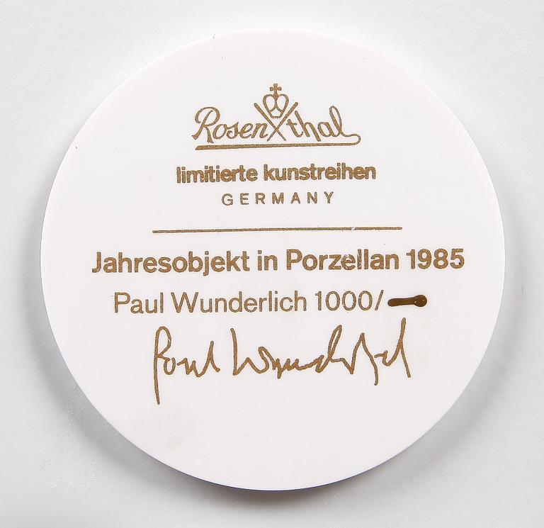 VÄGGRELIF, porslin, Paul Wunderlich, Rosenthal.